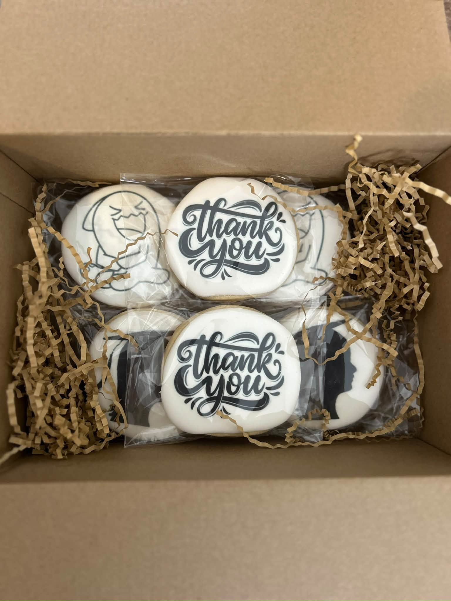 Actual Thank You custom printed cookie order